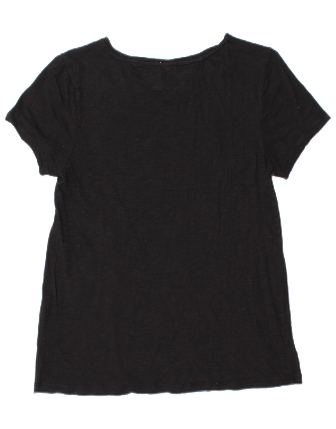 TOMMY HILFIGER Grafisk T-shirt top til kvinder DK 10 Lille sort bomuld