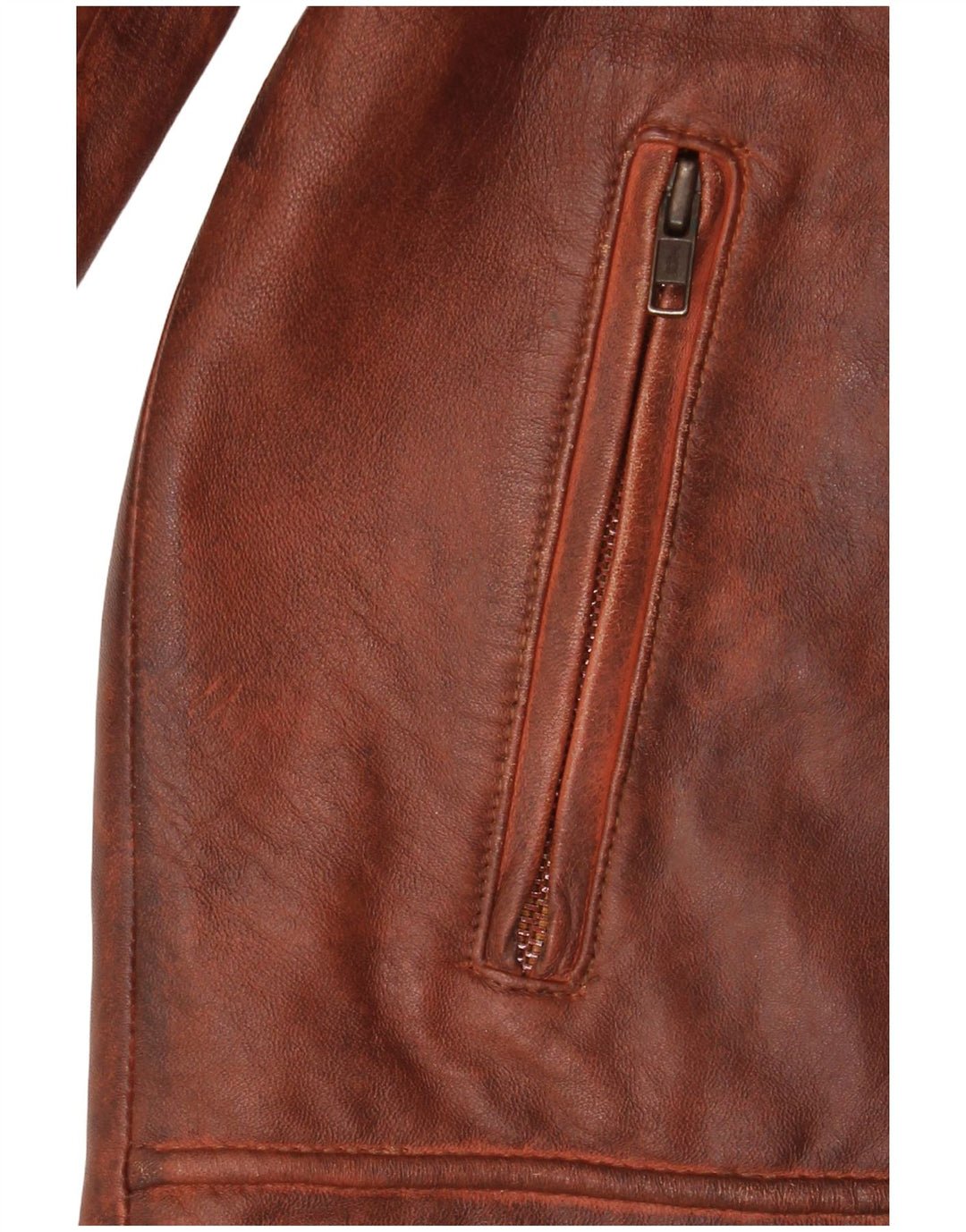 Vintage dame UK 18 XL brunt læder