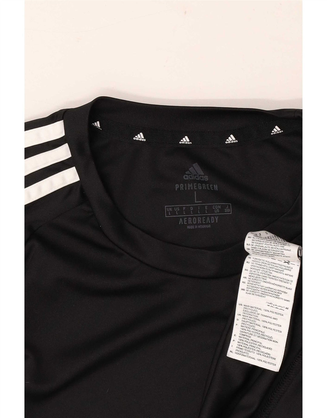 Adidas Herre Aeroready T-Shirt Top Stor Sort Polyester
