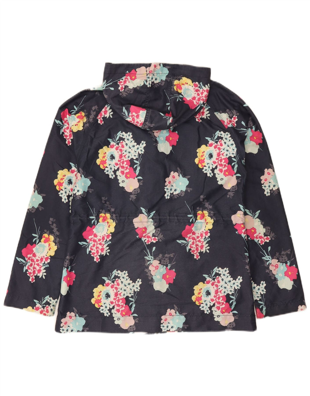 Animal Dame Regnjakke med hætte UK 8 Small Navy Blue Floral Polyester