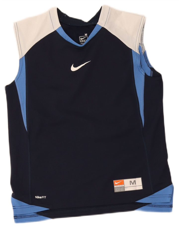 Nike drenge grafisk vest top 10-11 år medium marineblå farveblok