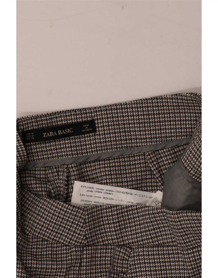 Zara Slim Chino Bukser Medium W28 L26 Grå Houndstooth Polyester