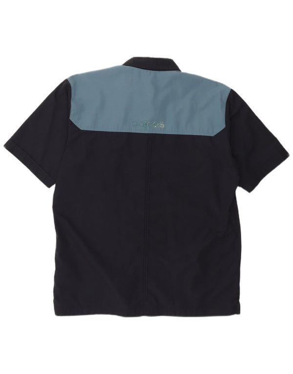 Adidas Herre grafisk skjorte UK 40/42 Medium Navy Blue Colourblock