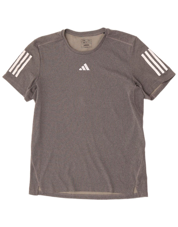 Adidas Herre Aeroready Regular Fit T-Shirt Top Stor Grå Polyester