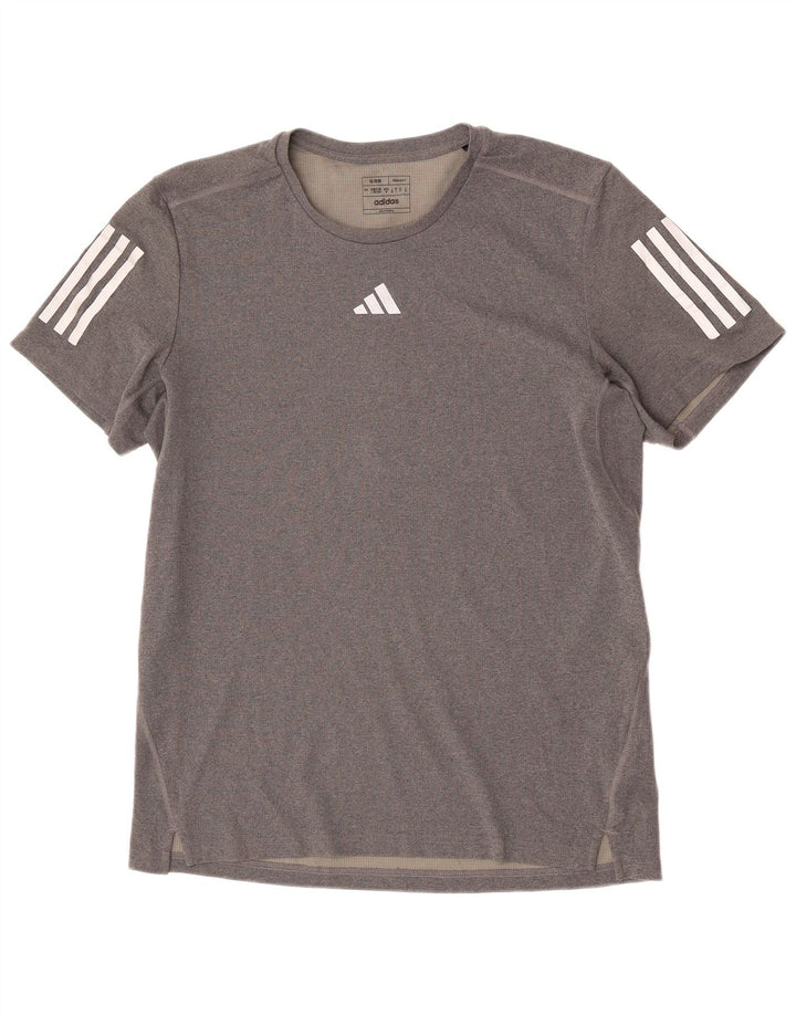 Adidas Herre Aeroready Regular Fit T-Shirt Top Stor Grå Polyester