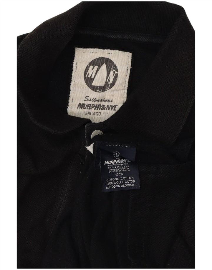 MURPHY & NYE Chicago poloshirt til mænd, stor sort bomuld