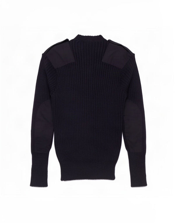 Vintage herre militær V-hals sweater XS marineblå
