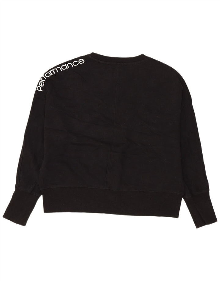 Calvin Klein Dame Grafisk Oversized Sweatshirt Jumper UK 14 Medium Sort