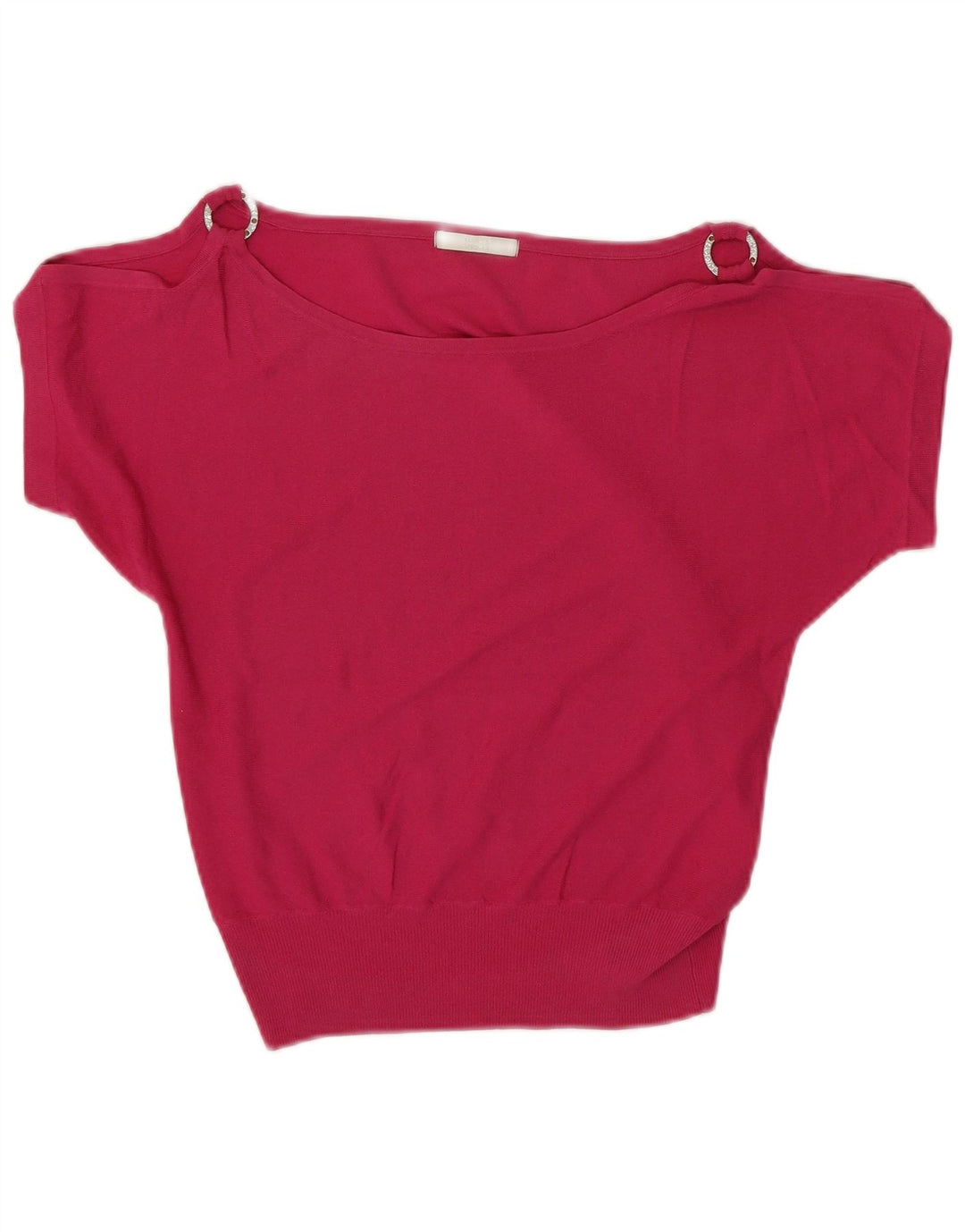 Marks & Spencer Dame Crop Off Shoulder Bluse Top UK 10 Small Pink