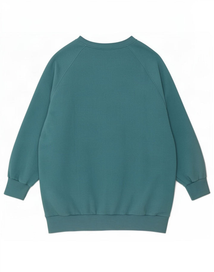 Zara Dame Oversized Sweatshirt Jumper UK 14 Medium Blue