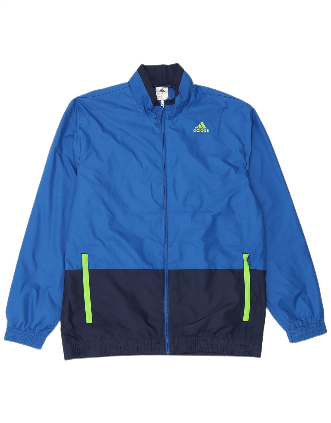 Adidas Træningsdragt til mænd Topjakke UK 42/44 Stor blå farveblok polyester