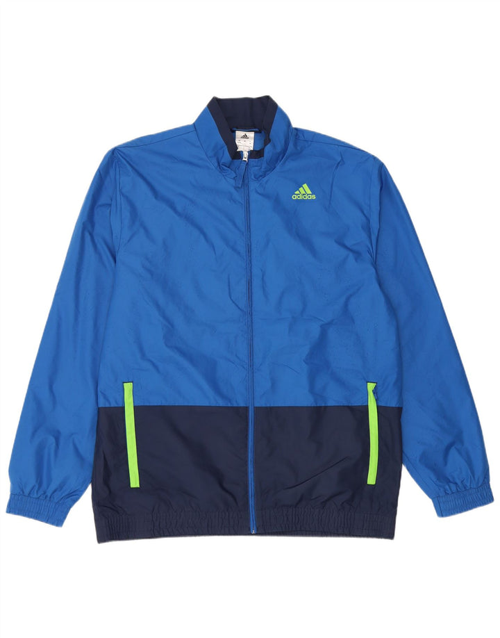 Adidas Træningsdragt til mænd Topjakke UK 42/44 Stor blå farveblok polyester