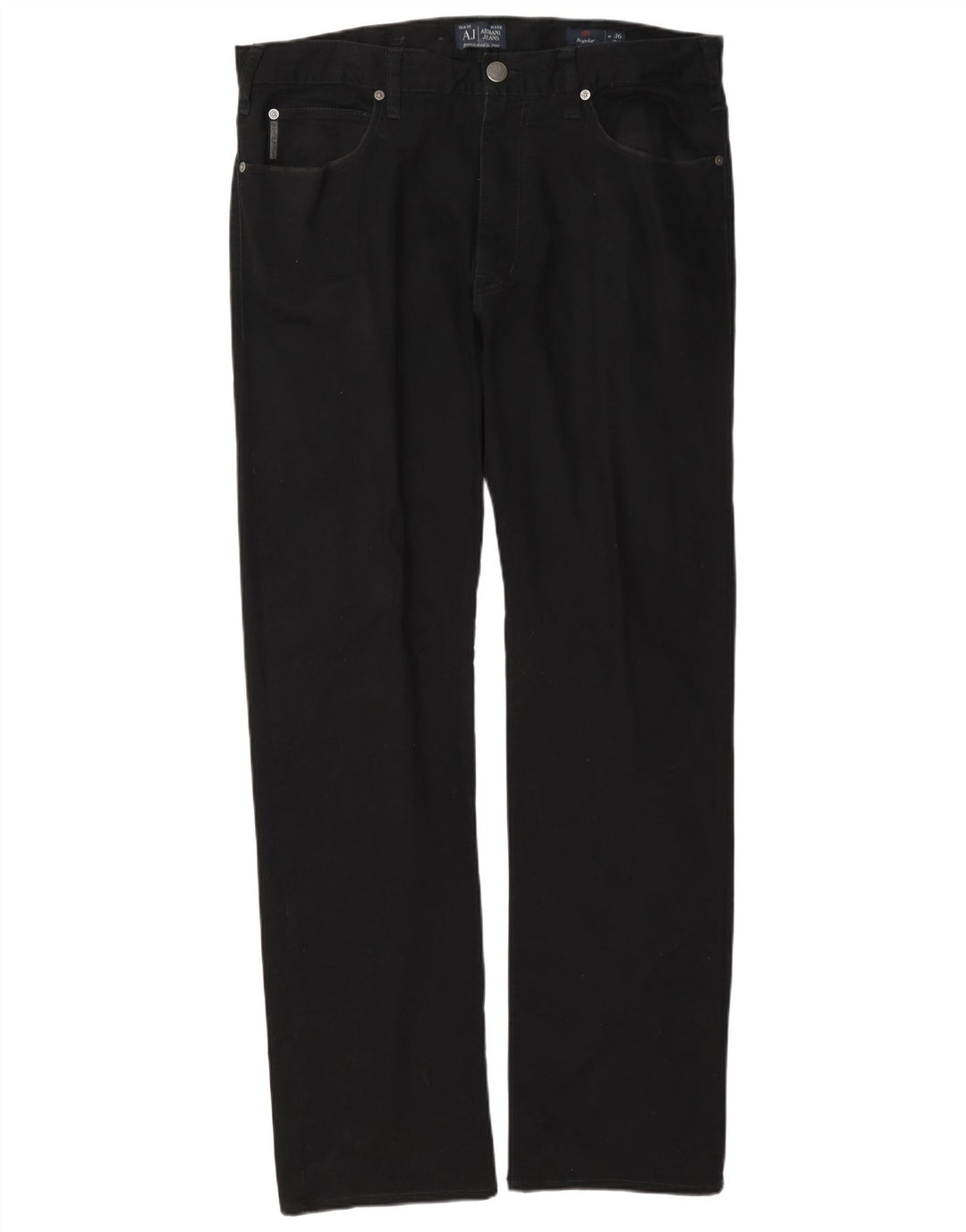 Armani Straight Jeans til mænd W36 L34 Marineblå bomuld