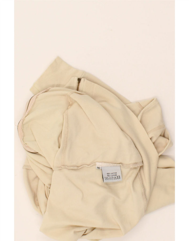 THINK PINK Womens Tracksuit Top Jacket UK 16 Large  Beige Vintage Think Pink and Second-Hand Think Pink from Messina Hembry 