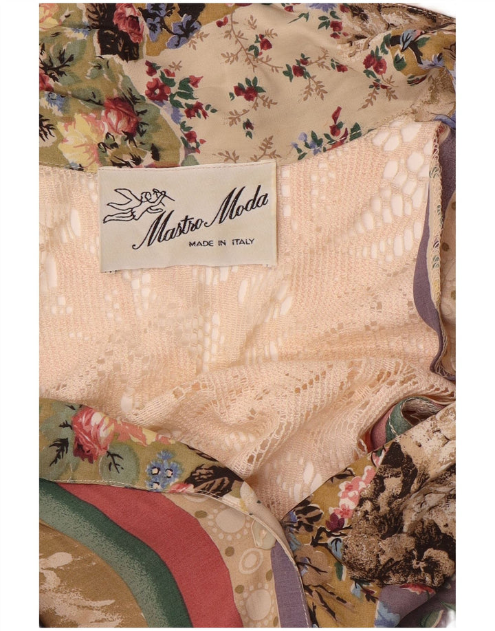 MASTRO MODA skjortekjole til kvinder UK 12 Medium Multicolored Floral