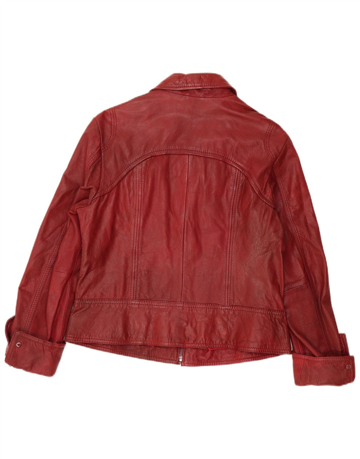 Kapalua Dame Læderjakke UK 16 Large Burgundy Læder