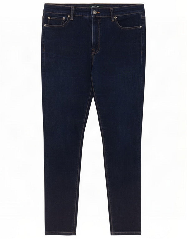 Ralph Lauren Dame Skinny Jeans US 10 Large W32 L27 Navy Blue Cotton