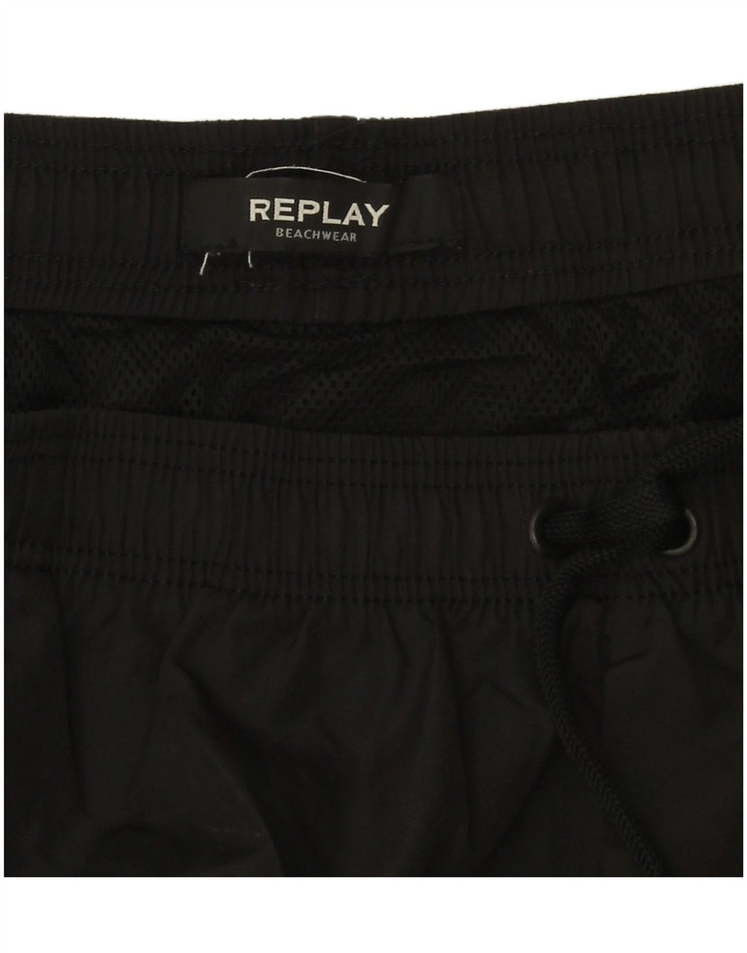 Replay Herre grafiske svømmeshorts Large Black