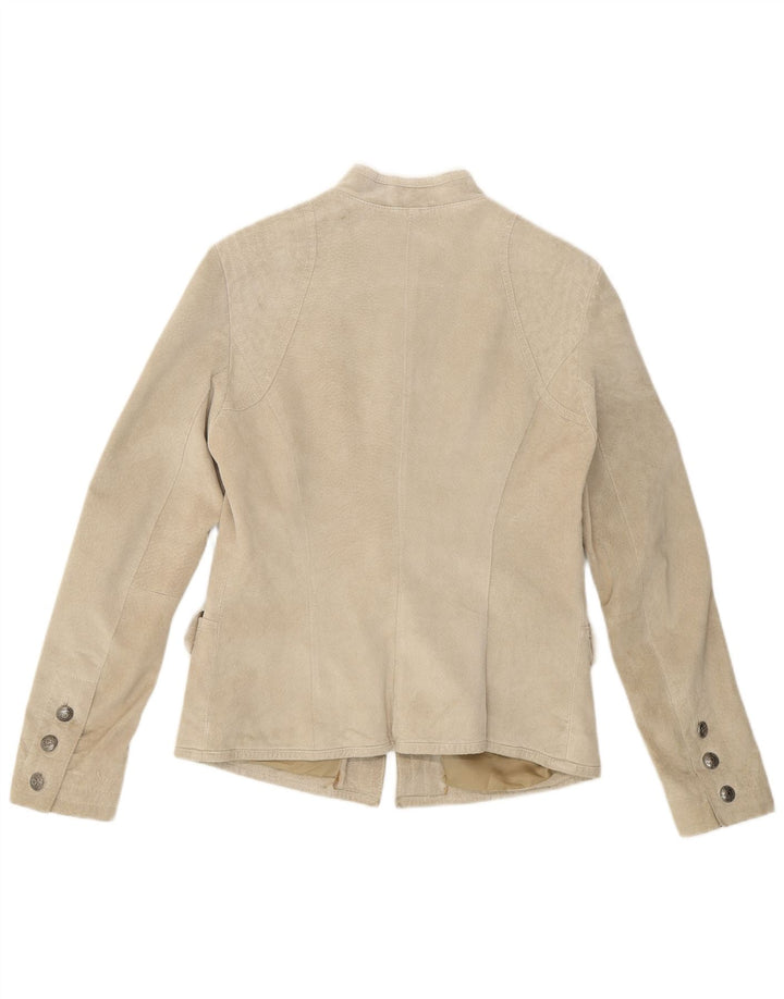 Conbipel Dame Ruskindsjakke IT 42 Medium Beige Læder
