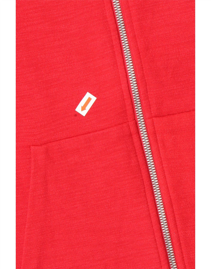 NIKE Mens Zip Hoodie Sweater XS Red Cotton