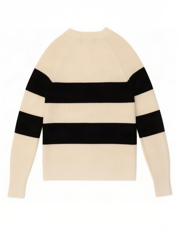 Marks & Spencer Womens Boat Neck Jumper Sweater UK 10 Small White
