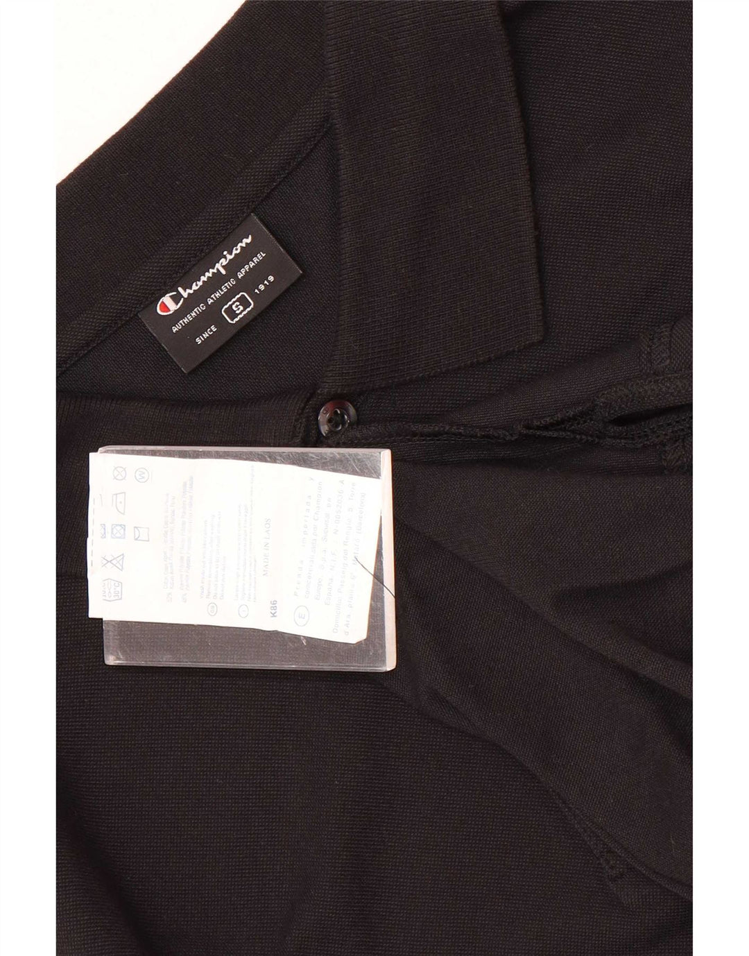 Champion herre polo shirt lille sort bomuld