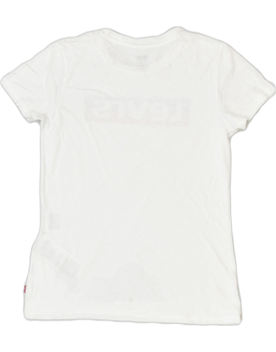 LEVI'S Womens Graphic T-Shirt Top UK 2 2XS White Cotton | Vintage | Thrift | Second-Hand | Used Clothing | Messina Hembry 