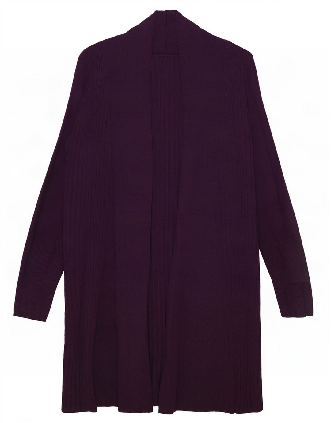 Marks & Spencer Dame Longline Åben Cardigan Sweater UK 16 Large Purple