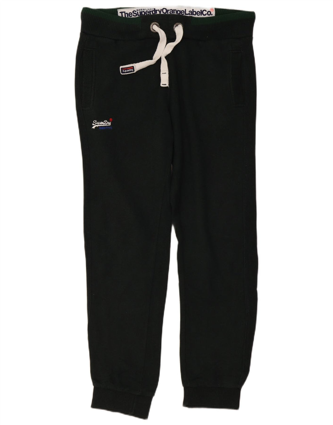 SUPERDRY Herre Slim Fit træningsdragt Bukser Joggers Large Khaki Bomuld