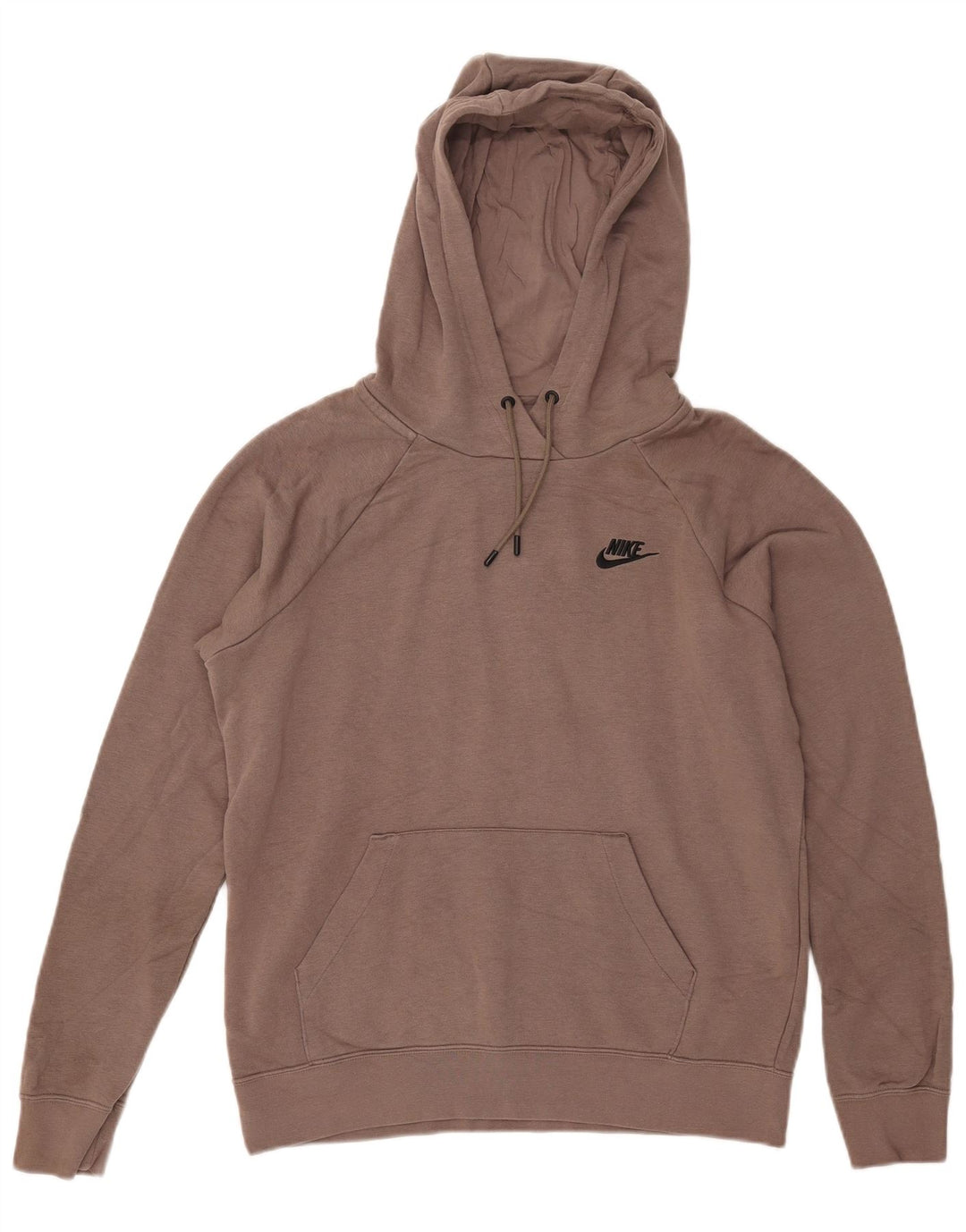 Nike Dame Hættetrøje UK 14 Medium Brun Bomuld