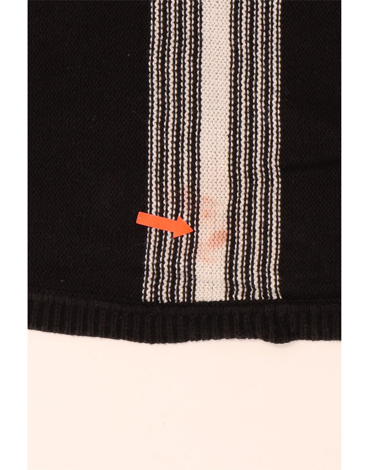 CALVIN KLEIN Herre Boat Neck sweater Medium Sort Stribet Bomuld