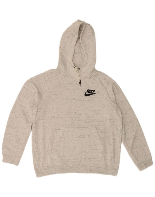 Nike Dame Hættetrøje UK 14 Medium Grey Flecked Bomuld