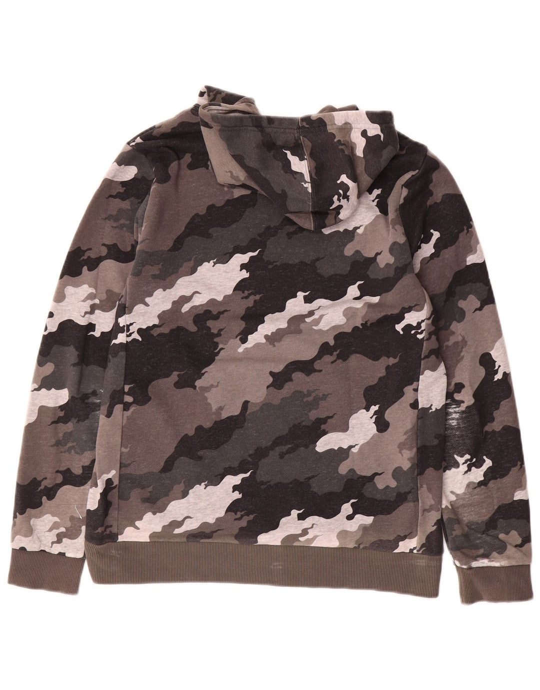 ADIDAS Grafisk hættetrøje til drenge 13-14 år Brun Camouflage Bomuld