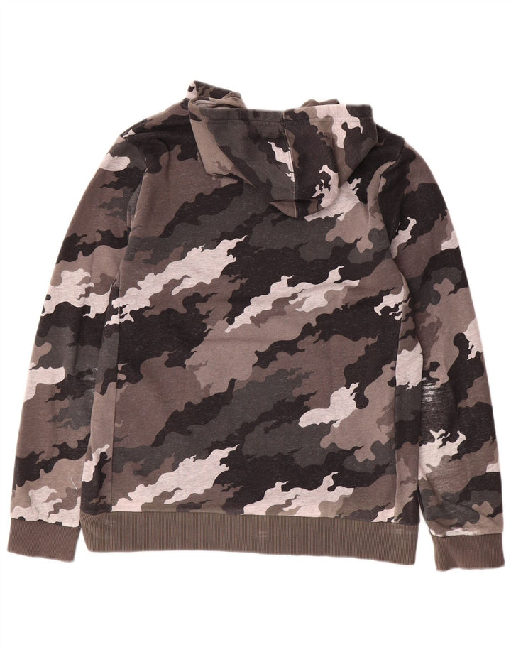 ADIDAS Grafisk hættetrøje til drenge 13-14 år Brun Camouflage Bomuld