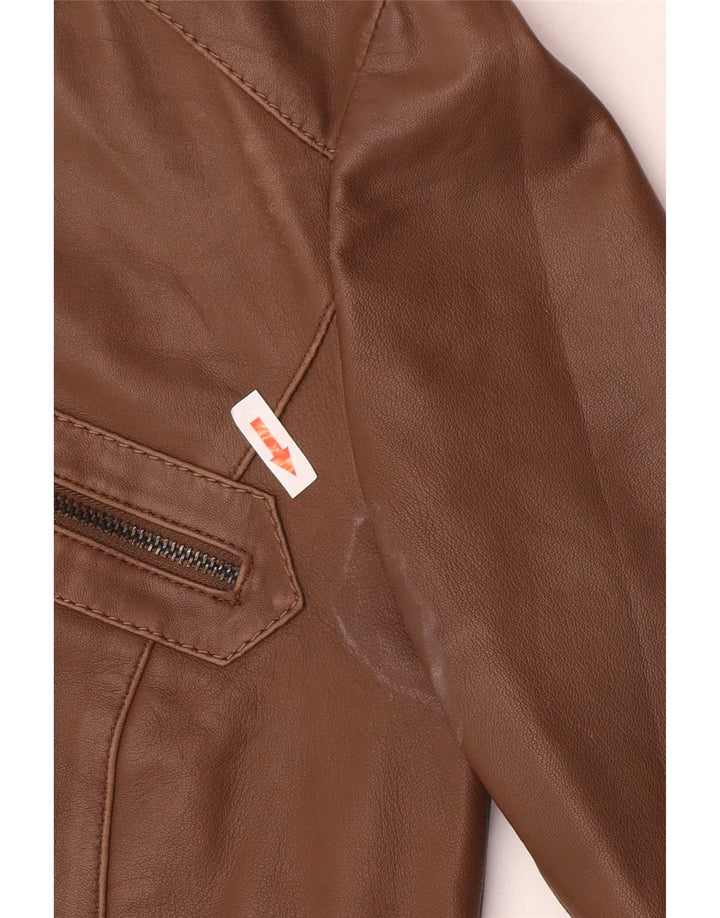 Penny Black Dame Læderjakke UK 12 Medium Brown Lammeskind