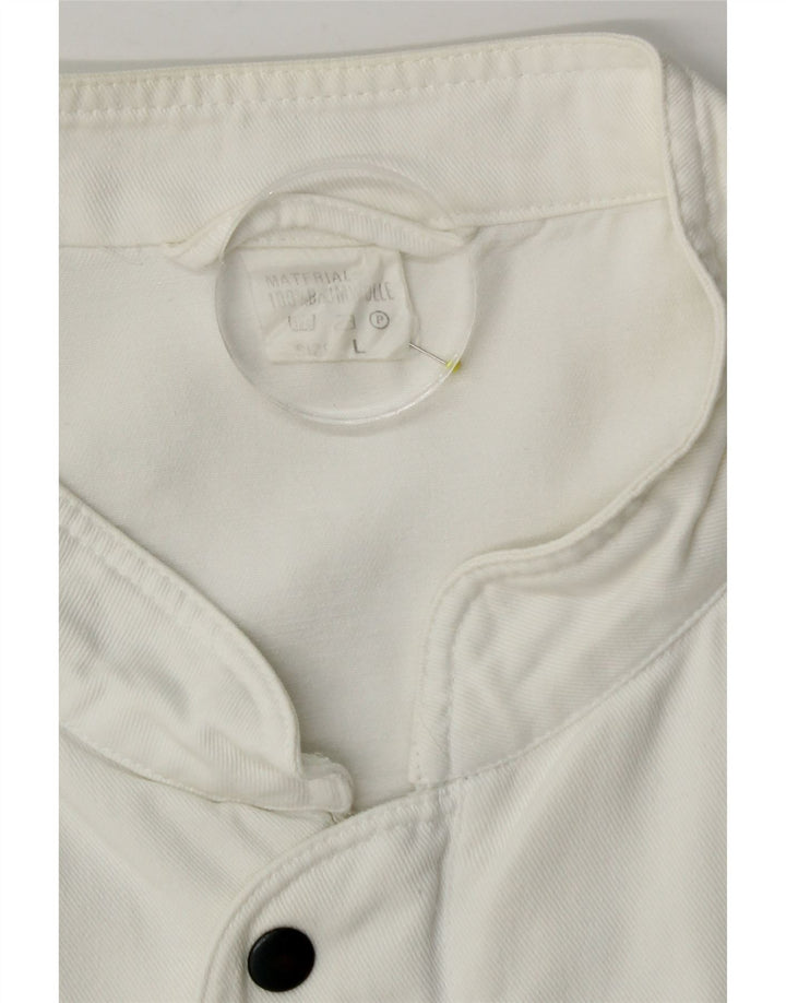 Vintage Herre Utility Jacket UK 40 Large White Cotton