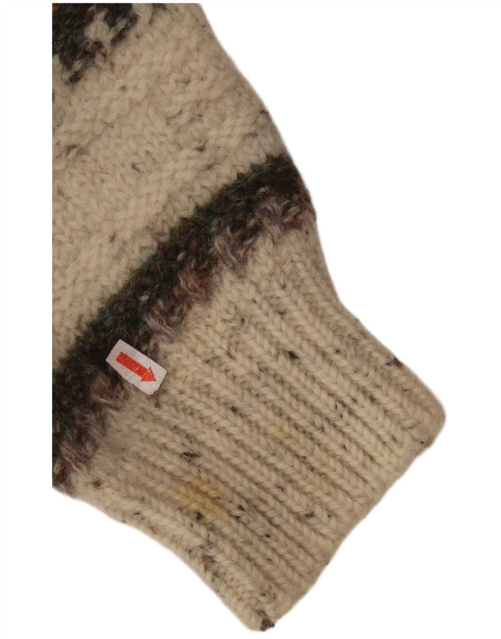 SERGIO TACCHINI Dame Jumper Sweater UK 16 Stor Beige Stribet