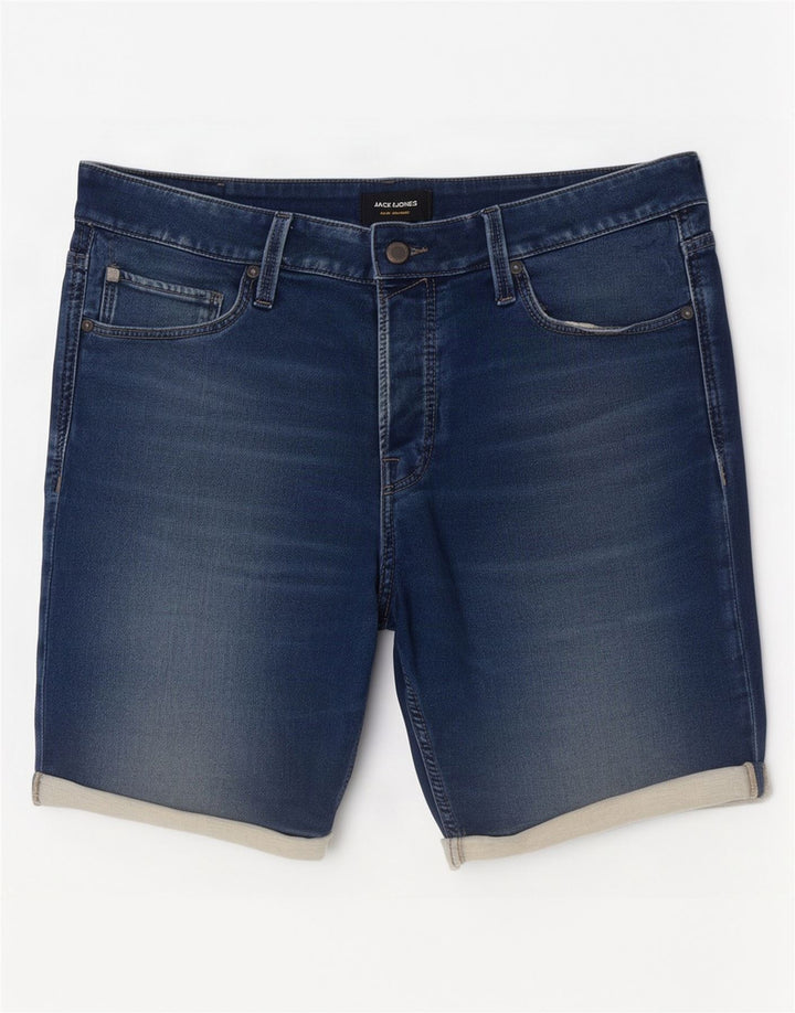Jack & Jones denimshorts til mænd store W34 blå bomuld