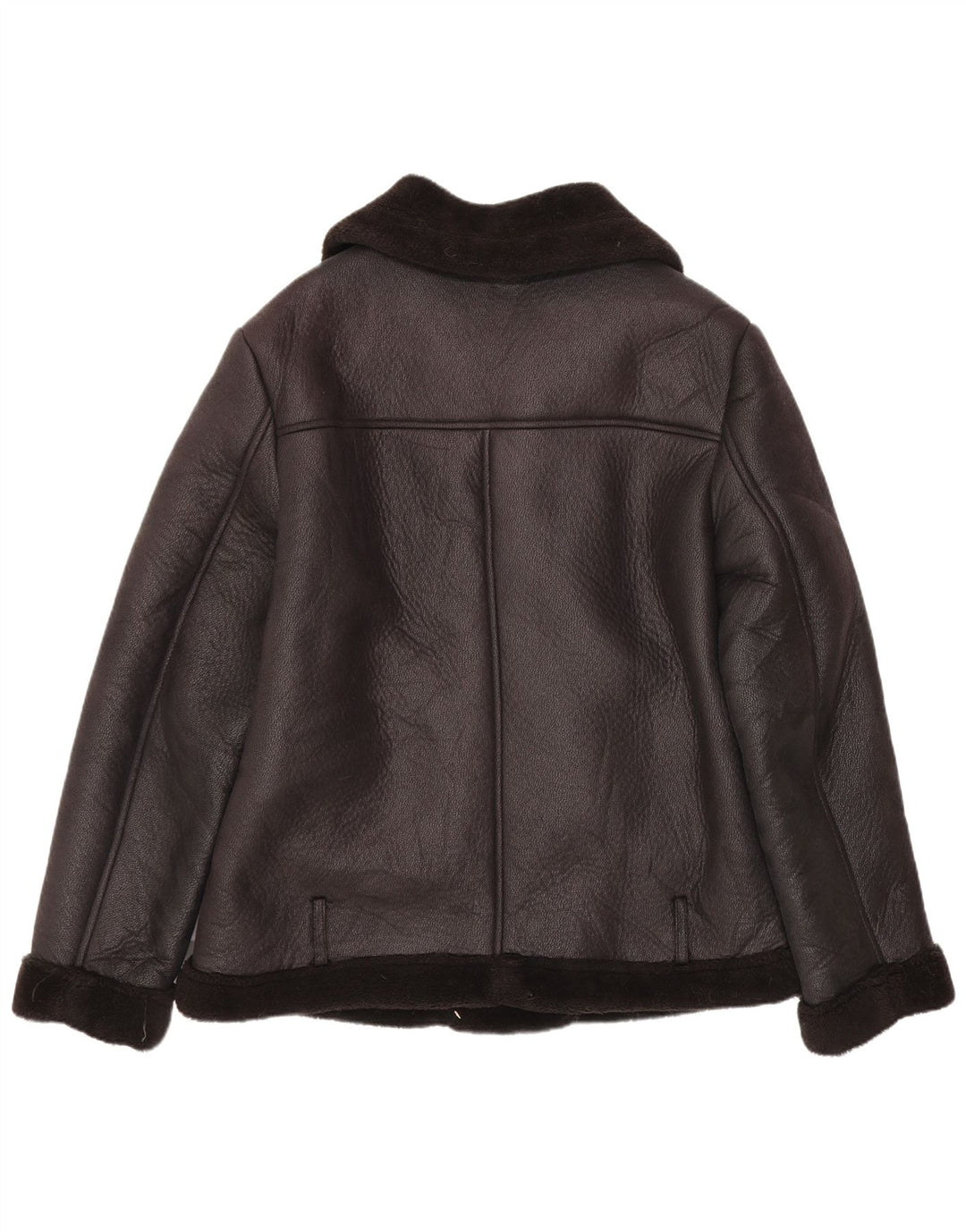 C&A Womens Sherpa Biker-jakke i imiteret læder EU 44 XL Sort polyester