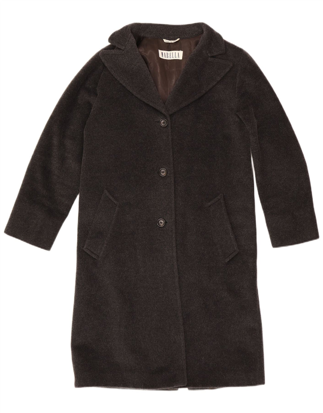 Marella Dame Oversized Overfrakke UK 8 Lille Grå Uld