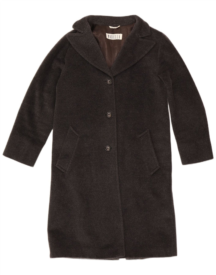 Marella Dame Oversized Overfrakke UK 8 Lille Grå Uld