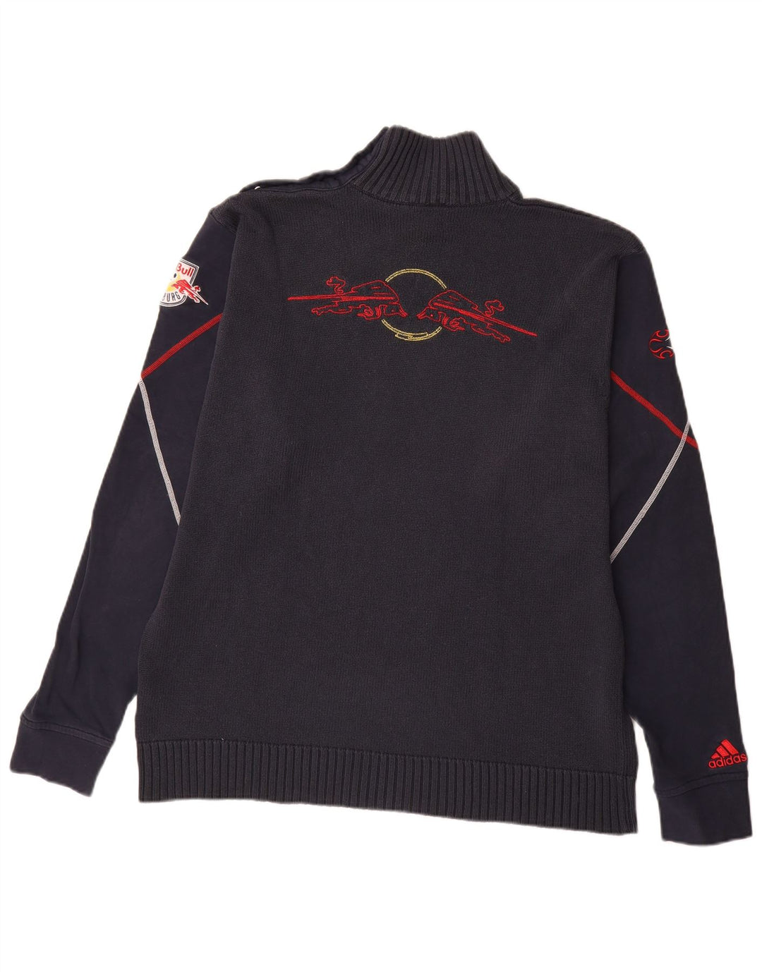 Adidas Herre Grafisk Turtle Neck Jumper Sweater Stor Marineblå Akryl