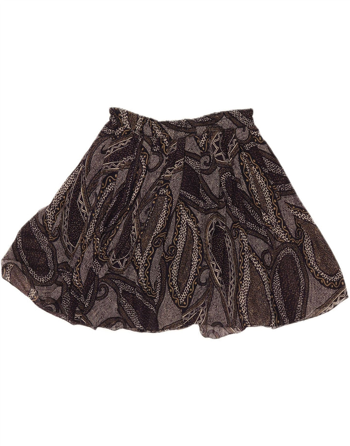 VINTAGE Womens Abstract Pattern Mini Skirt W32 Large Grey Vintage Vintage and Second-Hand Vintage from Messina Hembry 