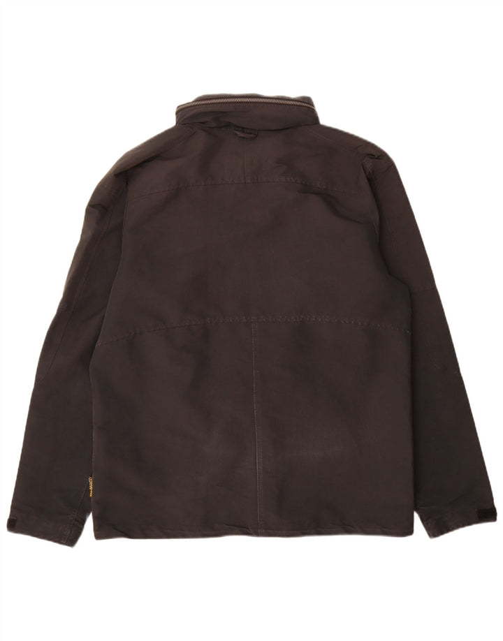 Jack Wolfskin Regnjakke med hætte til mænd UK 36/38 Medium Black Polyester