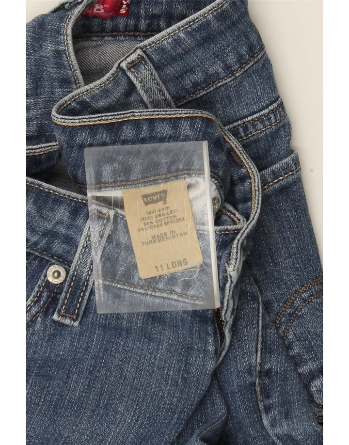 LEVI'S Dame 518 Super Low Bootcut Jeans US 11 Large W30 L32 Blå Bomuld