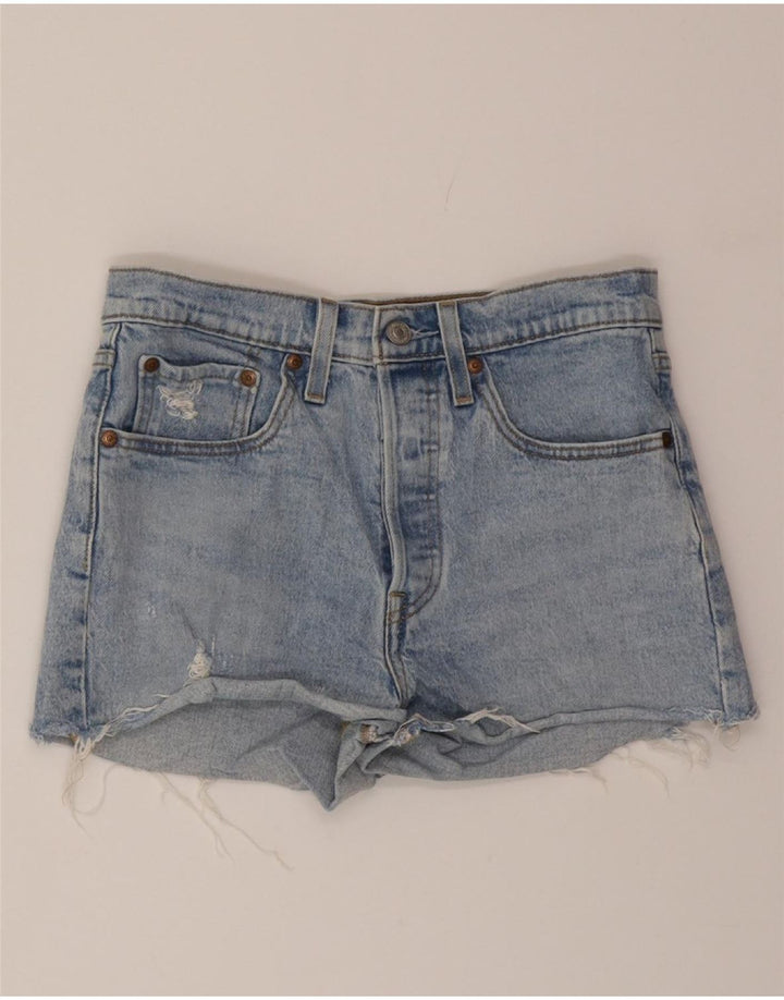 LEVI'S Womens 501 Denim Shorts W26 Small Blue Cotton Vintage Levi's and Second-Hand Levi's from Messina Hembry 