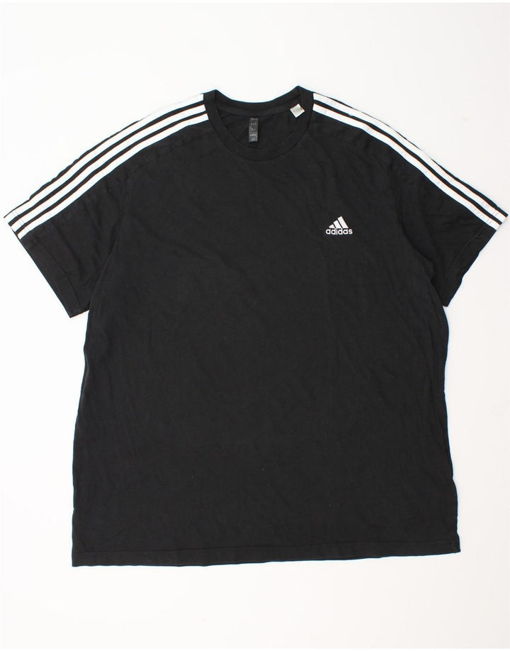 Adidas Herre T-Shirt Top 2XL Sort Bomuld