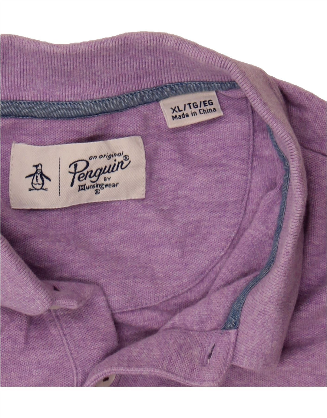 PENGUIN Mens Polo Shirt XL Purple Cotton Vintage Penguin and Second-Hand Penguin from Messina Hembry 