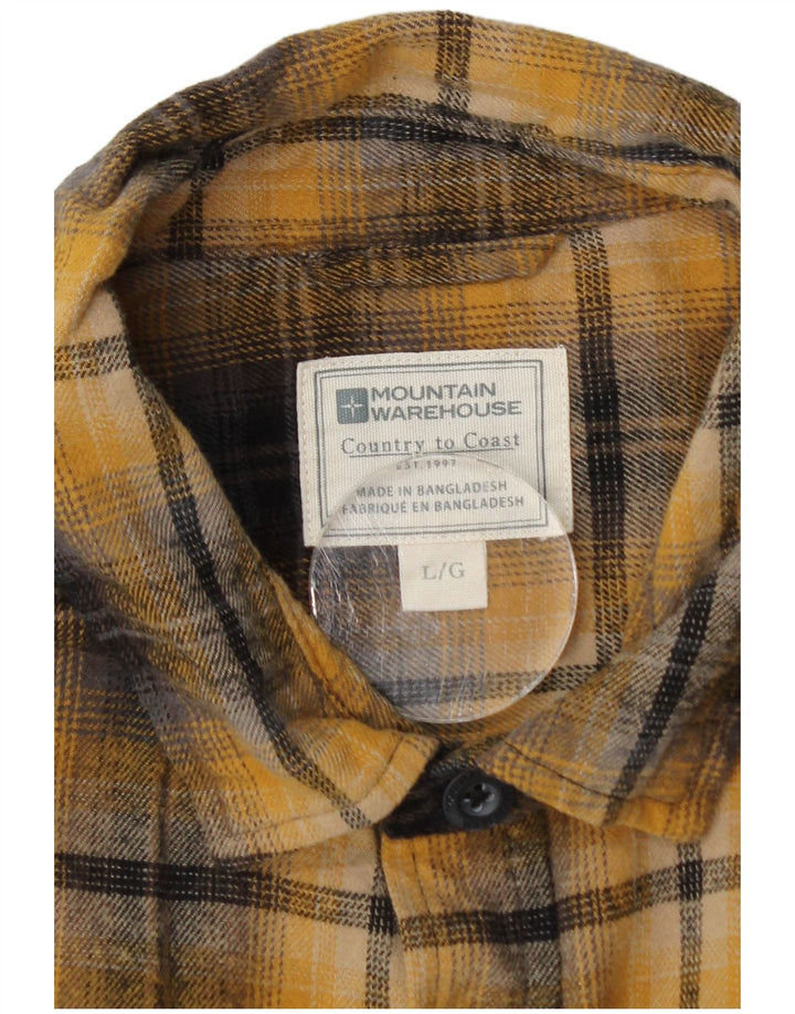 Mountain Warehouse Herre Flanelskjorte Stor gul ternet bomuld