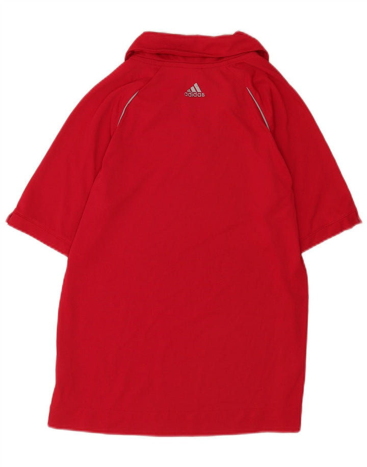 Adidas Dame Polo shirt UK 12 Medium Rød Polyester